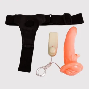 Hollow Strap On Dildo With Vagina & Vibration | Strapon Dildo India