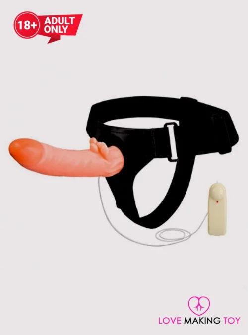 Hollow Strap On Dildo With Vagina & Vibration | Strapon Dildo India