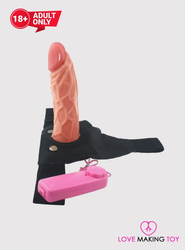 LeLuv Hollow Strap On Dildo With Vibration