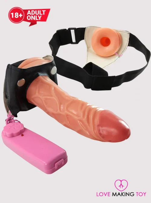 LeLuv Hollow Strap On Dildo With Vibration