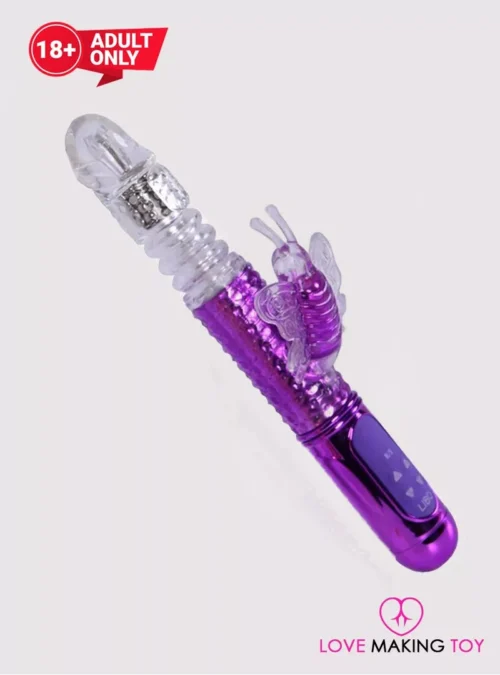 Butterfly Rabbit Vibrator Sex Toy With Rotation & Auto Thrusting | Vibrator For Women