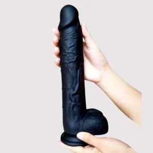 Phantom Black Realistic Dildo For Women With Balls & Suction | Buy Dildo Online