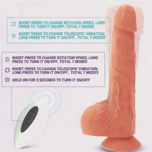 Phanxy 8 Inch Realistic Dildo Sex Toy For Women With 7 Speed Vibration & Heating-4