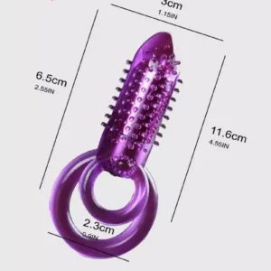 Dual Ring Vibrating Cock Rings-3-lovemakingtoy.com