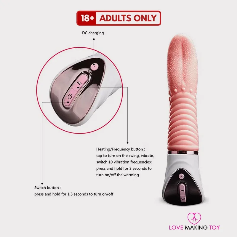 Feelingirl G-Spot Vibrating Tongue Toy for Women