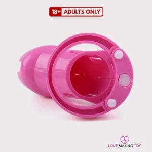 Pretty Pink Male Chastity Cock Cage for secure and stylish chastity control