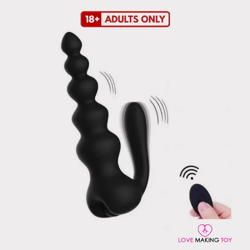 Wireless Double Vibrating Anal Beads Plug for Ultimate Pleasure