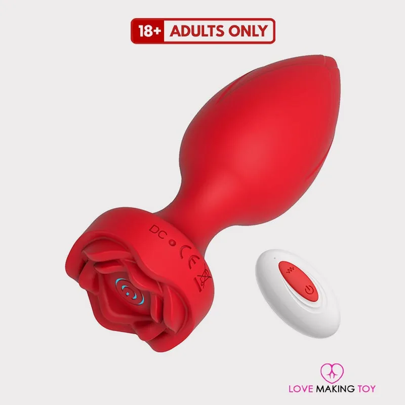 Wireless Rose Vibrating Butt Plug – Best metal butt plug, sex plug, and anal butt plug for enhanced pleasure.